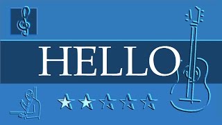 Acoustic Guitar Notes Tutorial - Adele - Hello (Sheet music)