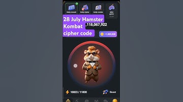 28 July Hamster Kombat cipher code #ciphercode #hamsterkombat #cryptography #subscribe