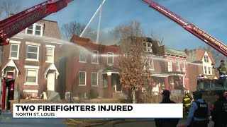 Two St Louis City firefighters injured in a vacant house fire