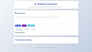 Advanced Statistic Calculator Using HTML, CSS and JavaScript with Source Code screenshot 5
