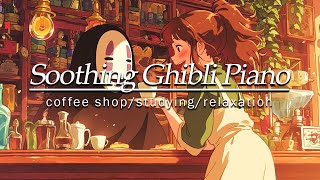 soothing ghibli music & cozy coffee shop ambience ☕ ghibli music for study/work/relax 📚 #1
