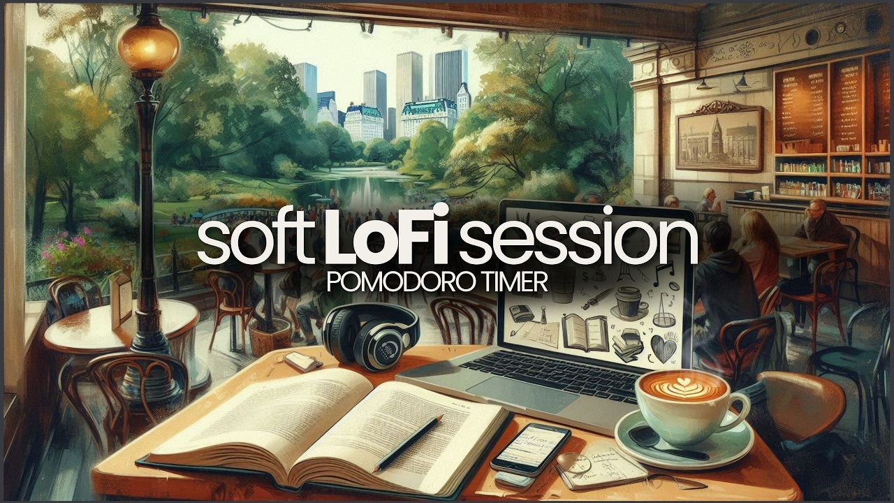 Study Pomodoro Timer LoFi Beats in Central Park, New York (25 Minutes Method)