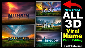 Viral 3D Name Photo Editing Tutorial Urban | Facebook Viral Urban Jungle Font Photo Editing |Picsart