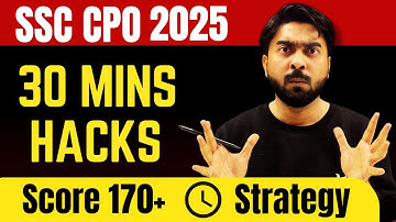 SSC CPO 2025 Speed Maths | 30-Minute Section Strategy + Speed Building Tricks | Solve Faster in CPO