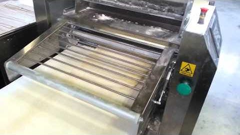 QTP670/1600 with croissant dough - automatic dough sheeter