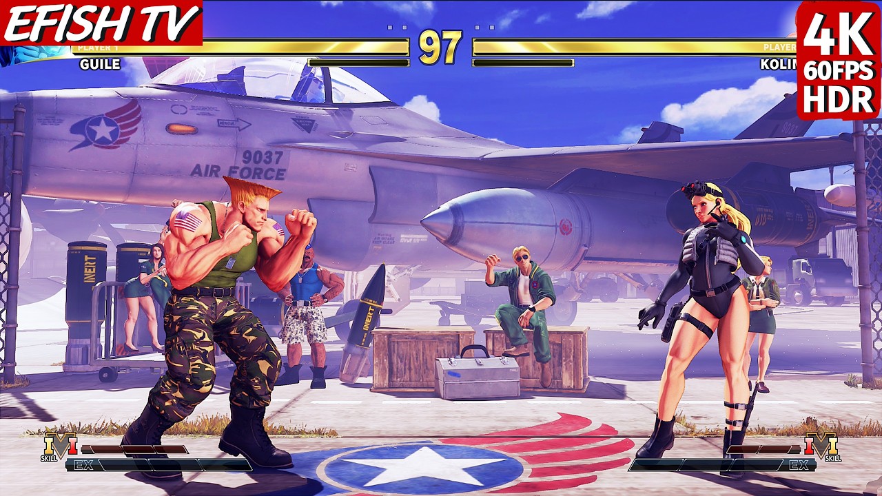 Guile vs Kolin (Hardest AI) - Street Fighter V