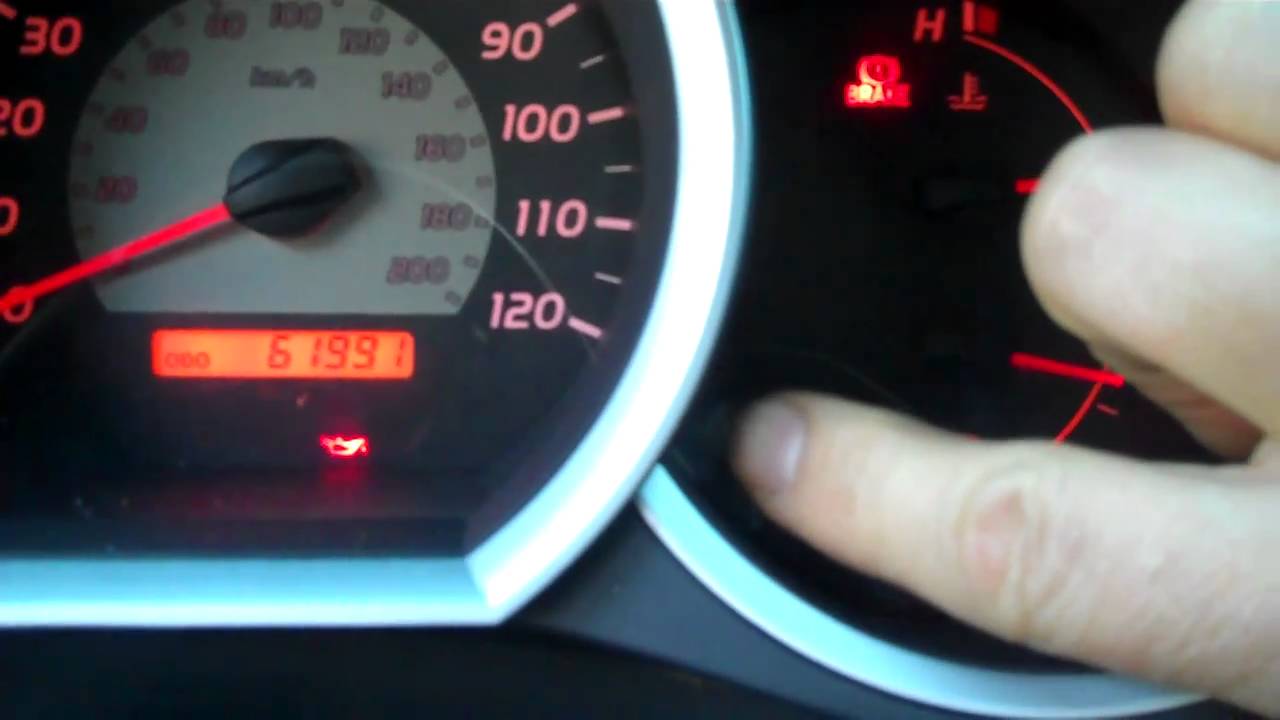 How to reset the MAINT REQD light on a Toyota Tacoma after maintenance