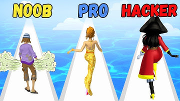 NOOB vs PRO vs HACKER in Run Rich 3D