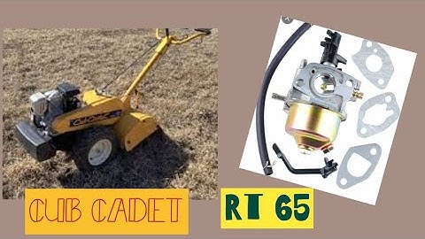 Cub Cadet Rt 65 rear tine tiller- changing the carburetor