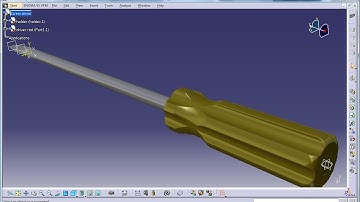 Catia V5 Tutorial|How to create a Screw Driver P6|Product Design Engineering Beginner