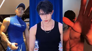 Douyin Tiktok 2022 Gym Motivation Viral Dance Six Pack Chinese Boys Asian Hot Guy Flexing Muscle