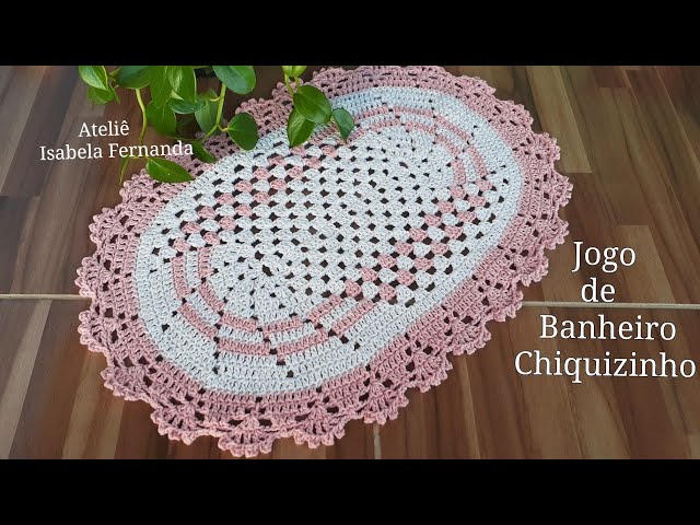 Jogo banheiro Bichinho em Croche  Crochê para casa, Jogos de banheiro  croche, Cocha de crochê