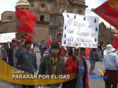 Ratifican paro de 24 horas en Cusco en defensa del gas.