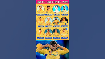 Chennai Super Kings Future XI for IPL 2026 | CSK Next Generation Squad Revealed!