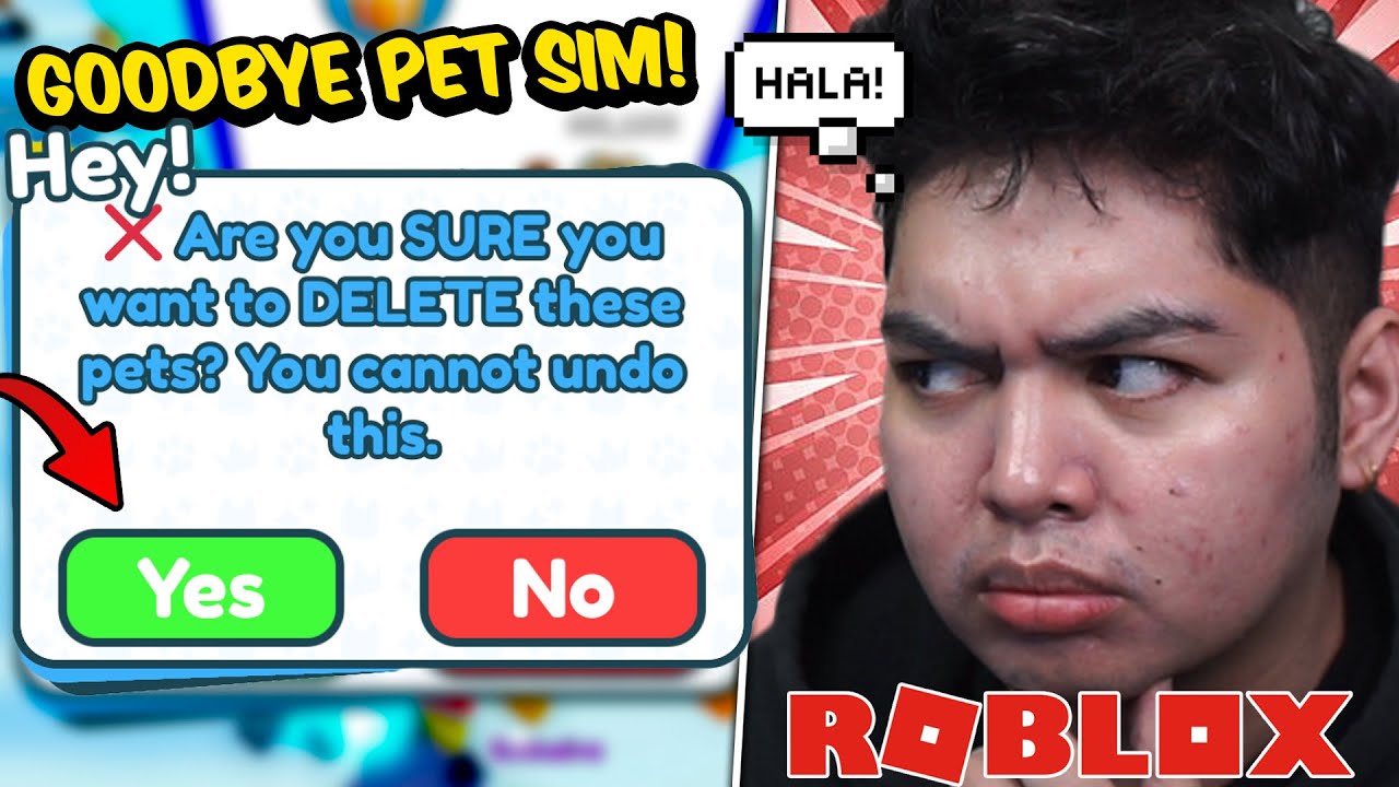 I "DELETED" All My Pets in Pet Sim X.. Pet Simulator X (Roblox) YouTube