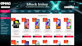 eMAG HU Black Friday teljes weboldal készlet árlista 2020 (2020.11.20)