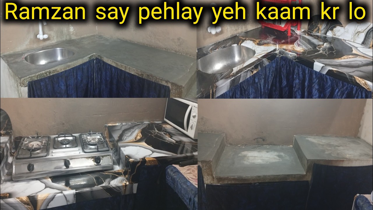 Pre Ramzan kitchen ki tyariyan / my new kitchen in just 300 rupees / farah Khan vlogs......