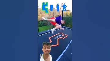 Jumping into impossible SHAPES 2😱😱👹#challenge #trampoline #frontflip