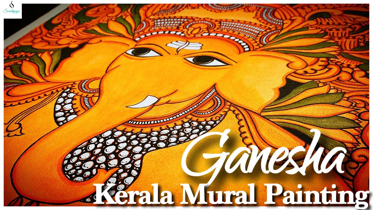 Ganesha Kerala Mural Painting Basics || Step by Step Detailed ...