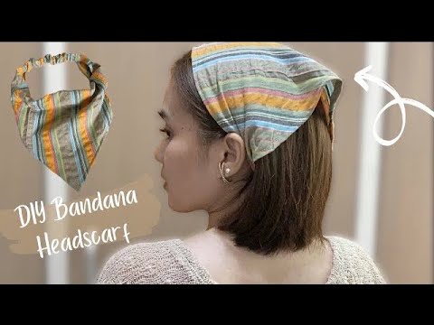 Easy DIY | How to make bandana headband headscarf/ hair scarf