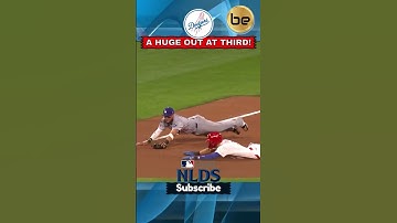 MIGUEL ROJAS Beats TREA TURNER At Third Base To End The Inning‼️2025 NLDS