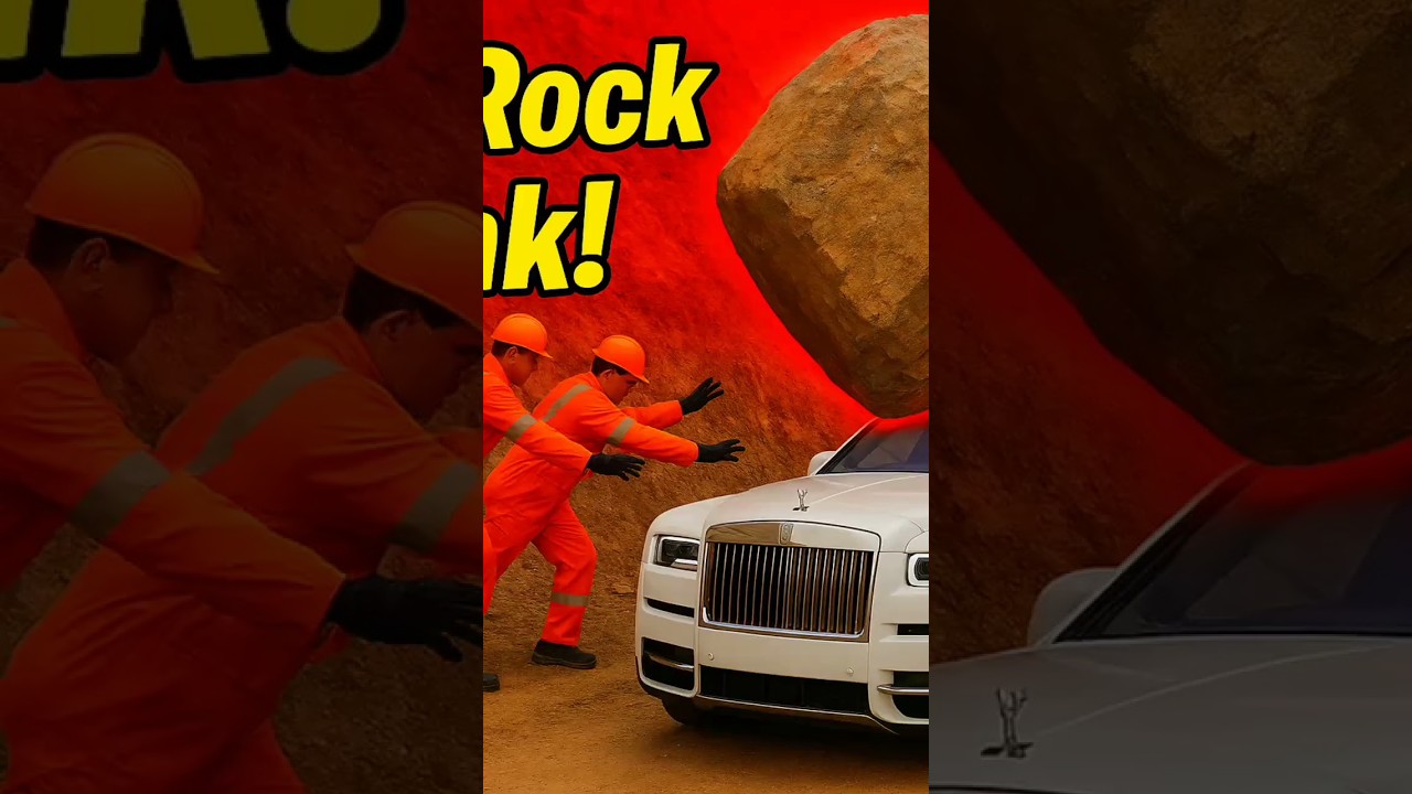 CRAZY ROCK PRANK on Luxury Car 😱 | Rolls Royce Almost Crushed! 