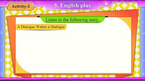 Std 8 English Unit 5 Activity 2 Text  Sem 2