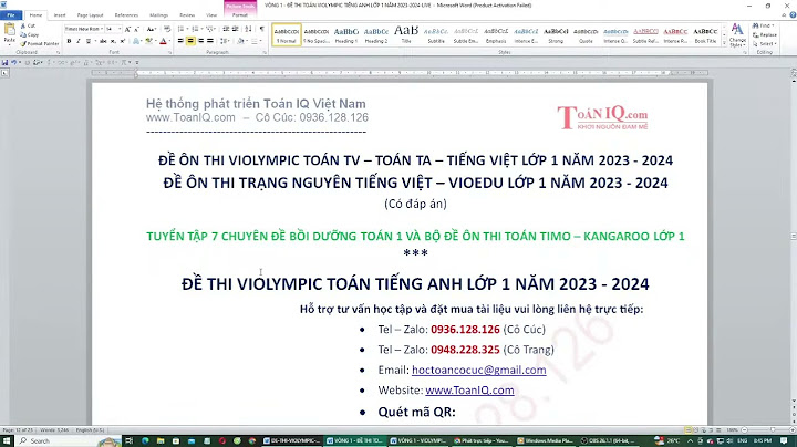 Bài tập luyện thi violympic toán tiếng anh lớp 1 năm 2024