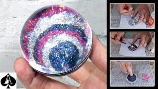 How to Make a Vortex Sphere Paperweight from Epoxy Resin  It looks BIGGER on the inside! Tutorial