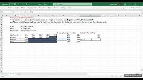 Weighted Grade Book Project