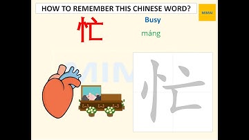 Remember writing Chinese character #忙#máng#Busy by images #HSK1