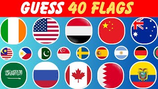Guess The Country By Flag | 40 Flags Quiz