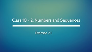 Numbers and Sequnces -Euclid
