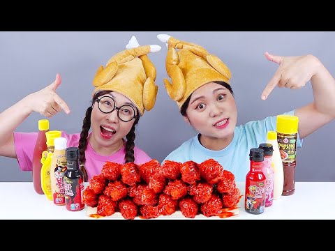 Жареный цыпленок в остром соусе Мукбанг ДОНА DONA