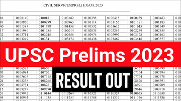Upsc prelims result out 2023 | CSE Prelims 2023 result