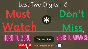 Finding the last 2 digits of even numbers i.e ending in 2,4,6,8 #gssir