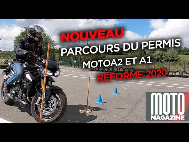 NOUVEAU PERMIS MOTO A2 et A1 2020 - Le parcours d'examen plateau - YouTube