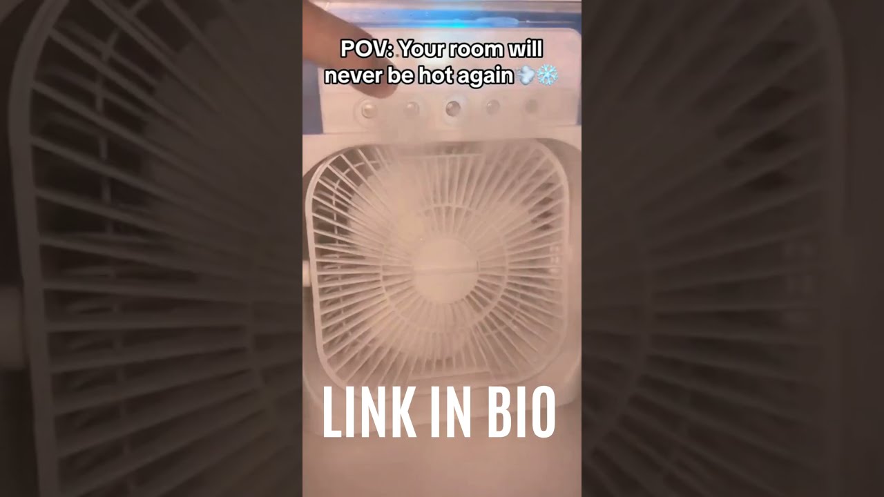 Portable Air Conditioning Fan Mini Evaporative Cooler With 7 Color LED Lights