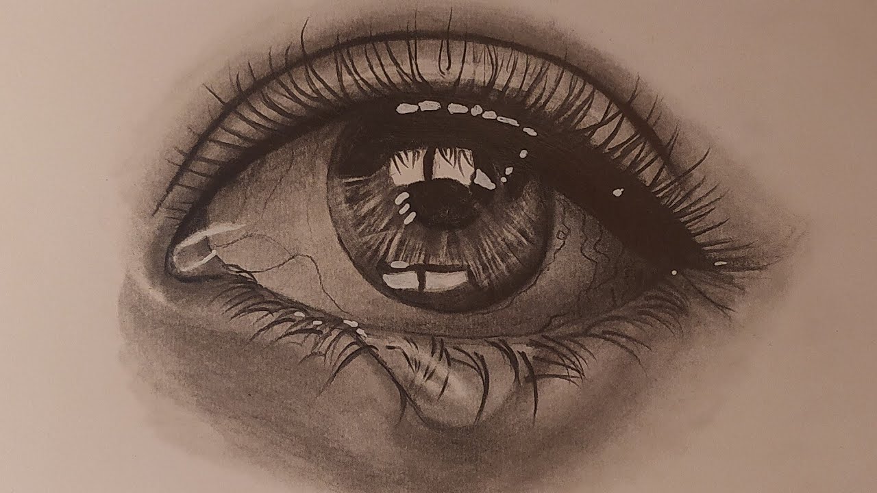 Teary eyes. : r/drawing