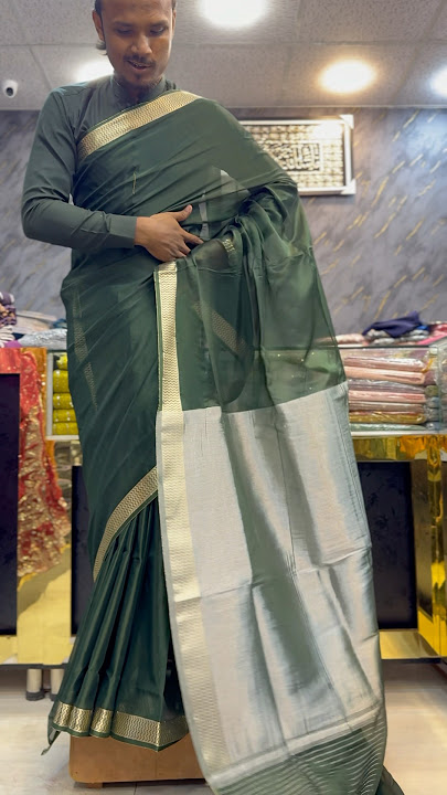 Soft chiffon banarsi simple sarees now in stock Unstich 7 yards with blouse Rs.4000 for order wats a