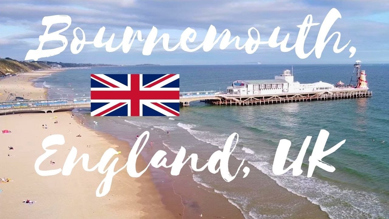 ⛱️ Bournemouth Beach, Dorset, England Drone Flight Video | Motivational Music | World from Above