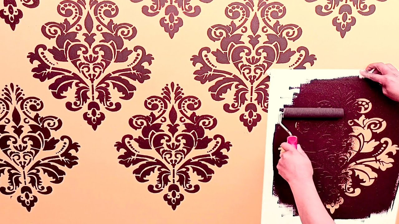 Wall Stencil Design Ideas For Your Bedroome And Easy Methods Youtube