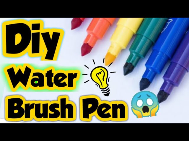 Diy Homemade Water Brush  How to make Water Color brush Pen at home/Diy  Color pen/Lockdown Fun idea 