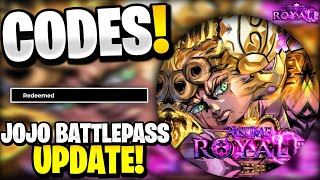 🔥*NEW* All Working JOJO BATTLEPASS UPDATE CODES FOR ANIME ROYALE! ROBLOX ANIME ROYALE CODES