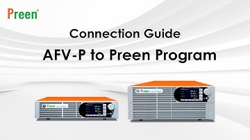 How to connect AFV-P to the Preen Program?