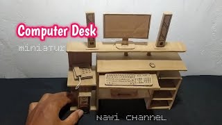 How to make a miniature computer desk