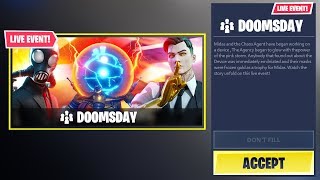 ... in today's video we have a look at the new live event fortnite
which has finally started doomsday will initiate season 3 a...