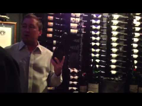 My brother Jim sabering a bottle of Dom Perignon