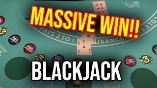 MASSIVE BLACKJACK WIN!! HUGE SIDEBET HITS!!