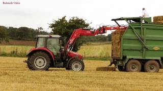 Bale-Collecting with Massey. Small bales.
